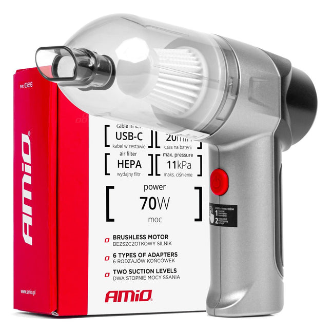 AMiO AMiO Draadloze Autostofzuiger HEPA 70W 11kPa AMiO 1