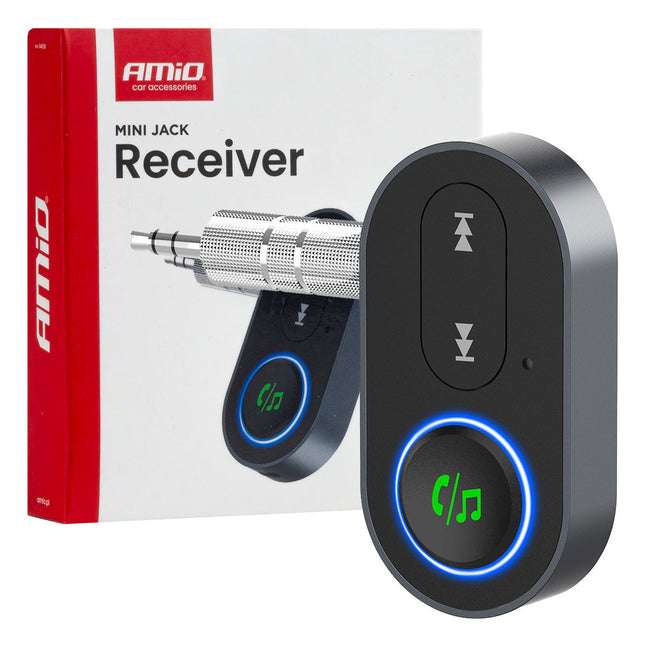 AMiO AMiO Draadloze Mini Audio Bluetooth Receiver Ontvanger – 3.5mm AUX Jack Muziekstreaming Handsfree AMiO 1
