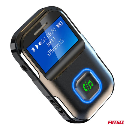 AMiO AMiO Draadloze Mini LCD Audio Bluetooth Receiver TX/RX Ontvanger – 3.5mm AUX Jack Muziekstreaming Handsfree AMiO 4