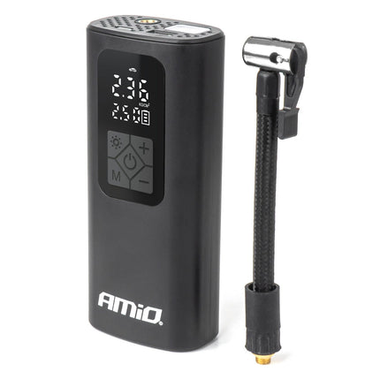 AMiO AMiO Draagbare Luchtcompressor USB - C 40W LED Display - Draadloze Bandenpomp voor Auto Motor Fiets en Ballen 10 Bar AMiO 1