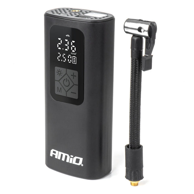 AMiO AMiO Draagbare Luchtcompressor USB - C 40W LED Display - Draadloze Bandenpomp voor Auto Motor Fiets en Ballen 10 Bar AMiO 1