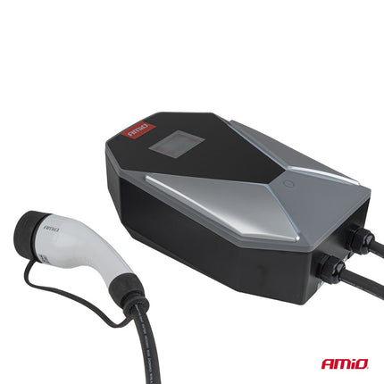 AMiO AMiO EV Lader 22kW 3 Fase 400V 32A Wallbox Super Snellader Elektrische Auto – LCD Display IP66 Laadstation 5 Meter Kabel – Professioneel en Zakelijk Gebruik AMiO 4
