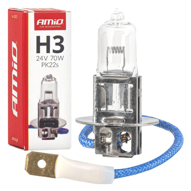 AMiO AMiO Halogeenlamp H3 24V 70W PK22s – Voor Vrachtwagens, Bussen en Werkmachines AMiO 1
