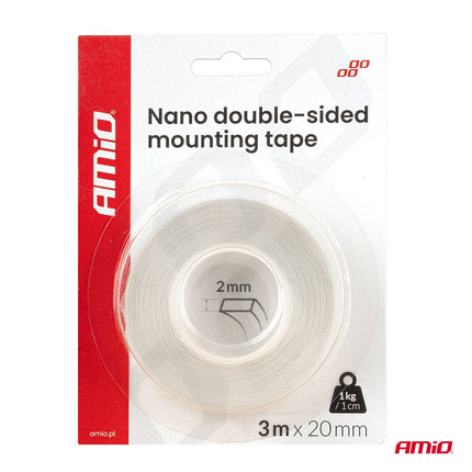AMiO AMiO Herbruikbare Dubbelzijdige Nano Tape - Transparant 20mm x 3m x 1mm AMiO 6
