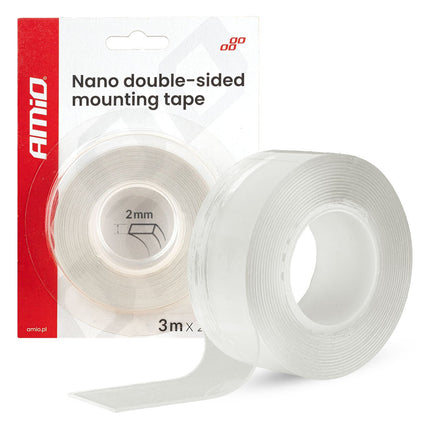 AMiO AMiO Herbruikbare Dubbelzijdige Nano Tape - Transparant 20mm x 3m x 1mm AMiO 1
