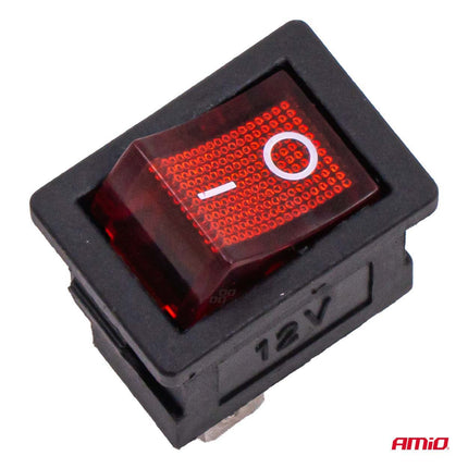 AMiO AMiO Inbouw Lever Switch 20A 12V 24V - Professionele Auto Schakelaar met Rode LED Indicatie voor 12V en 24V Voertuigen AMiO 4
