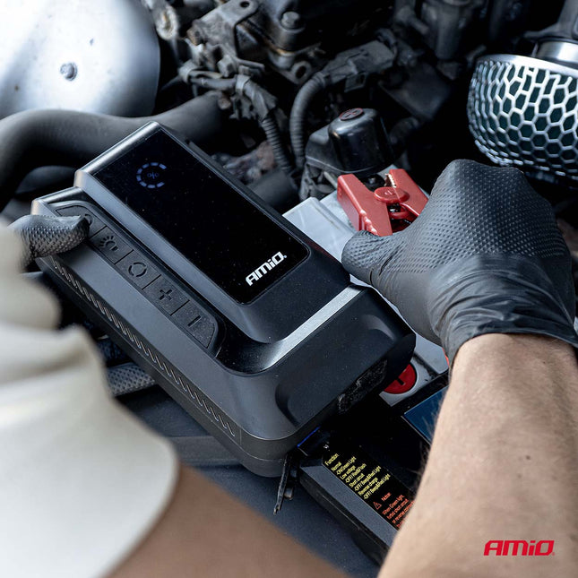 AMiO AMiO Jump Starter 4-in-1 12Ah 1600A met Luchtcompressor, Powerbank en LED-lamp - 12V Starthulp AMiO 2