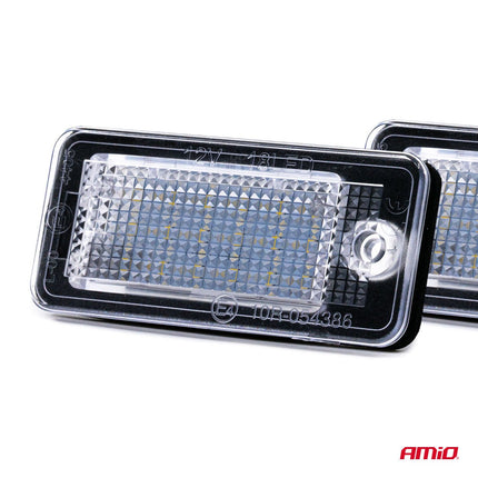 AMiO AMiO LED Kentekenverlichting CLP01 voor AUDI A3/A4/A5/A6/A8/Q7 – Canbus Foutvrij – Plug en Play Set van 2 Nummerplaatverlichting AMiO 4