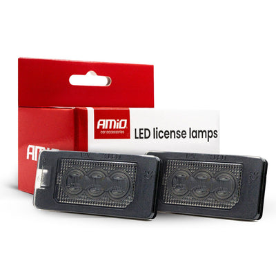 AMiO LED Kentekenverlichting CLP02 HP SMOKED voor BMW – High Power LED – Canbus Foutvrij – Plug en Play Set van 2 Nummerplaatverlichting