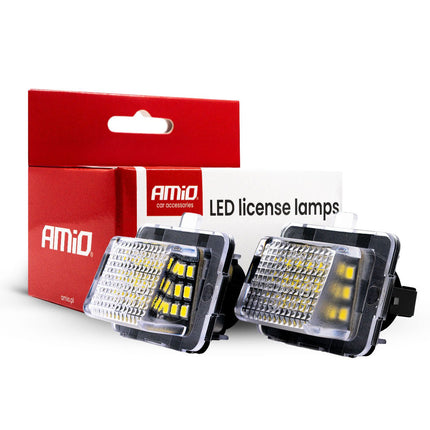 AMiO AMiO LED Kentekenverlichting CLP08 voor Mercedes-Benz E/C/CL/S-Class – Canbus Foutvrij – Plug en Play Set van 2 Nummerplaatverlichting Lampen AMiO 1