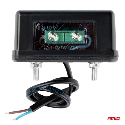 AMiO AMiO LED Kentekenverlichting Universeel Opbouw met Boutaansluiting – Nummerplaatlamp Auto Bus Motor 1 stuk AMiO 3