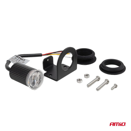 AMiO AMiO LED Waarschuwingslamp Opbouw R65 12V 24V 12W Oranje - Compacte Ronde Signaallamp voor Bedrijfsvoertuigen en Aanhangers AMiO 2