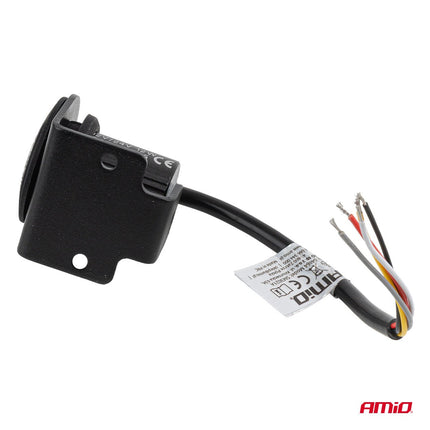 AMiO AMiO LED Waarschuwingslamp Opbouw R65 12V 24V 12W Oranje - Compacte Ronde Signaallamp voor Bedrijfsvoertuigen en Aanhangers AMiO 3