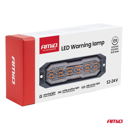 AMiO AMiO LED Waarschuwingslamp R65 R148 12V 24V 24W Oranje - Multifuntionele Signaallamp Positie en Markeringsverlichting voor Bedrijfsvoertuigen en Machines AMiO 5