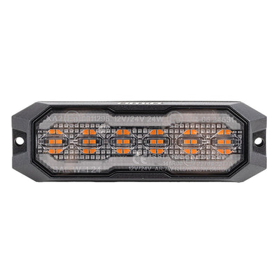 AMiO LED Waarschuwingslamp R65 R148 12V 24V 24W Oranje - Compacte Signaallamp en Zijmarkering voor Bedrijfsvoertuigen en Machines