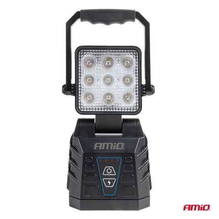 AMiO AMiO LED Werklamp en Waarschuwingslamp 15W Accu - Draagbare Werkverlichting met Waarschuwingsfunctie voor Werkplaats en Bouw AMiO 2
