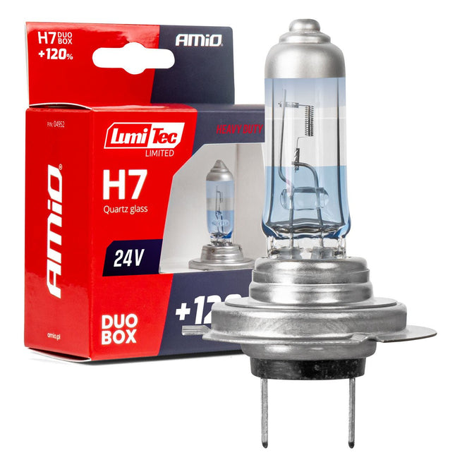 AMiO AMiO LumiTec Limited +120% Halogeenlampen H7 24V 55W PX26d Duo – Tot 120% Meer Licht Voor Vrachtwagens en Bussen AMiO 1