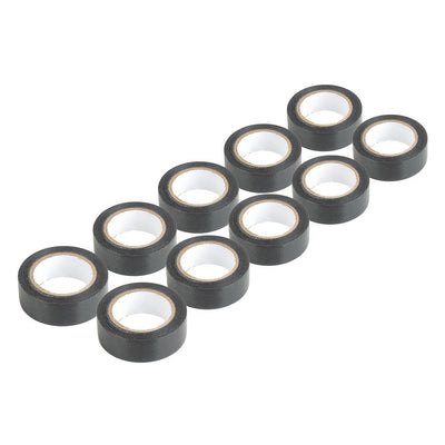 AMiO PVC Isolatietape Set 10 Stuks - Zwart 19mm x 10m x 0.13mm