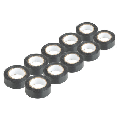 AMiO PVC Isolatietape Set 10 Stuks - Zwart 19mm x 20m x 0.13mm