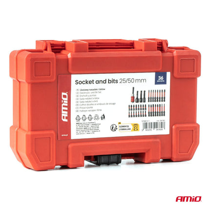 AMiO AMiO Schroeven en Bitjes Set 25/50mm – Complete 36-delige Gereedschapsset voor werkplaats en montage AMiO 8