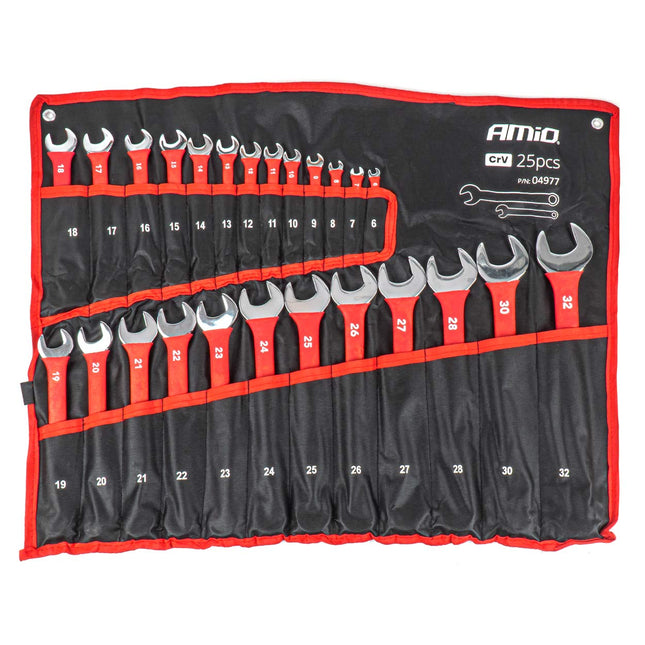 AMiO AMiO Steeksleutelset CRV 6-32mm 25-delig Verchroomd Gereedschap AMiO 1