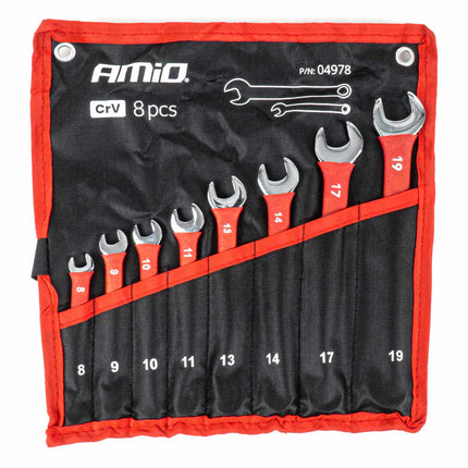 AMiO AMiO Steeksleutelset CRV 8-19mm 8-delig Compact Gereedschap AMiO 1
