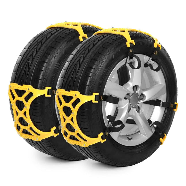 AMiO AMiO Universele Anti-Slip Sneeuwkettingen Set 6 Stuks - Antislip Spanbanden met Montagebeugel en Handschoenen voor Sneeuw IJs Modder en Zand AMiO 1