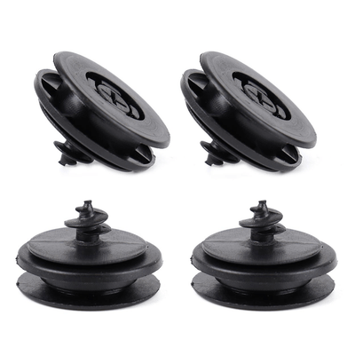 AMiO Auto Matten Stopper / Matten Vastzetten Clip Schroeven Zwart (4 sets)