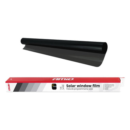 AMiO Auto Raamfolie Tint Vinyl Zwart 50x300cm (5%) - Zwarte Ramenfolie voor Privacy en Zonwering - VCTparts.nl