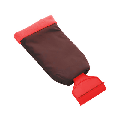 AMiO Auto Voorruit Sneeuw Schraper ijskrabber met Warme Handschoen Rood