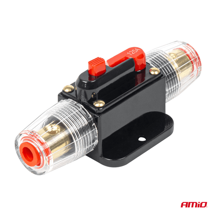 AMiO Automatische Zekering Circuit Breaker 12 - 48V 125A - Resetbare Zekering voor Auto Motor Stereo en Audio - VCTparts.nl