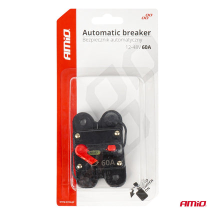 AMiO Automatische Zekering / Circuit Breaker 12-48V 60A - Resetbare Auto Zekering AMiO 5