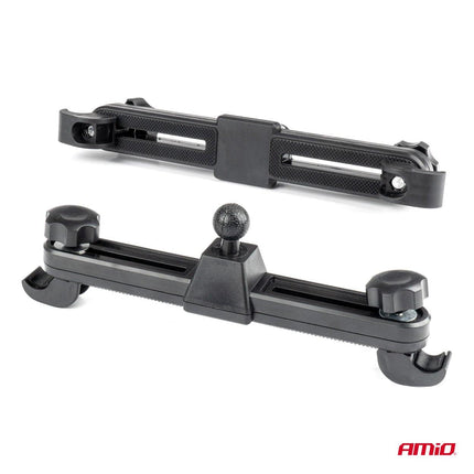 AMiO Autoventilator voor Hoofdsteun met USB - oplader Zwart (5x10cm) 12V - VCTparts.nl