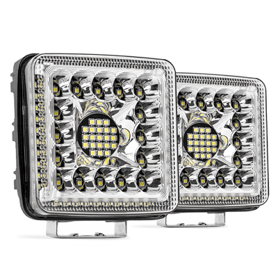 Amio AWL13 Travail lampe à la lampe SPRANT Square 77led 9-36V 6000K blanc 2 pièces (ensemble)