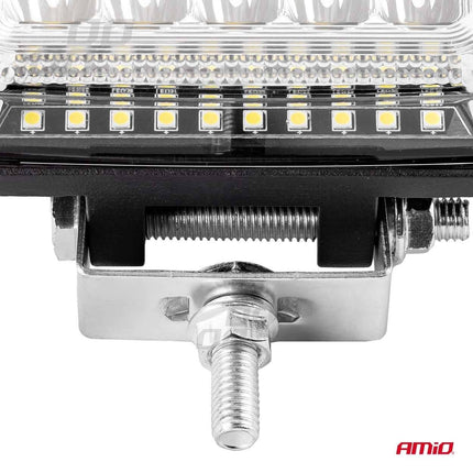 AMiO AWL13 Werklamp Verstraler Spot Vierkant 77LED 9 - 36v 6000K Wit - VCTparts.nl