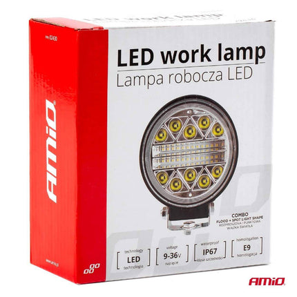 AMiO AWL16 Werklamp Verstraler Spot Rond 26LED 9 - 36v 6000K Wit - VCTparts.nl