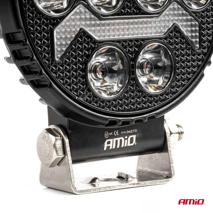 AMiO AWL69 LED Werkverlichting 54W 6500K 10000lm 9 - 36V - IP67 SPOT Verlichting Rond - VCTparts.nl