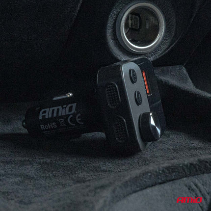 AMiO AMiO Bluetooth FM Transmitter Auto – USB‑C + USB‑A Snellader Handsfree Bellen Muziek AMiO 10