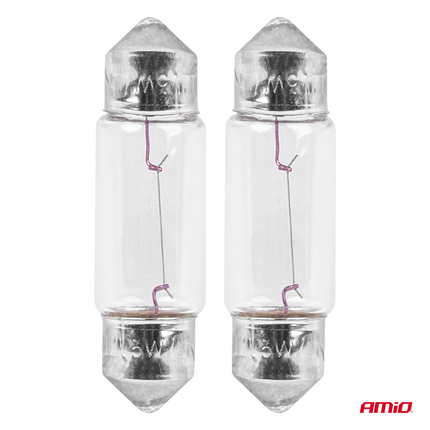 AMiO C5W Wit Halogeen Verlichting 85 - 8 36mm (set) [Kentekenverlichting - Interieurverlichting] - VCTparts.nl