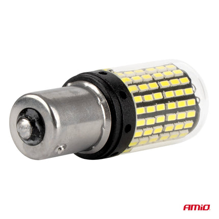 AMiO CANBUS LED Lampen 1156 BA15S P21W R10W R5W 4SMD 1860 Wit – 12V 24V - VCTparts.nl