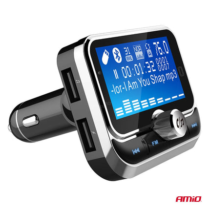 AMiO Car FM Transmitter with Remote 2×USB - A 12V 24V – Bluetooth, Hands - Free Bellen en Multifunctioneel AMiO 11