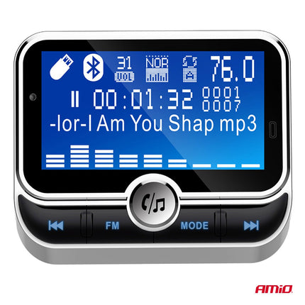 AMiO Car FM Transmitter with Remote 2×USB - A 12V 24V – Bluetooth, Hands - Free Bellen en Multifunctioneel AMiO 7