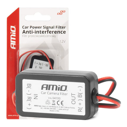 AMIO Car Power Signaal Filter 12V - Anti Interferentie Stroomfilter Auto Elektronica - VCTparts.nl