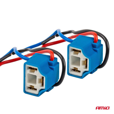 AMiO Connector Plug Keramische Hoekblok H4 Set van 2 Stuks