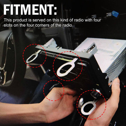 AMiO Auto Radio Demontage Tool Gereedschap Pin Sleutel Clip Radiostekkers Extractietool Universeel (20 stuks) - VCTparts.nl