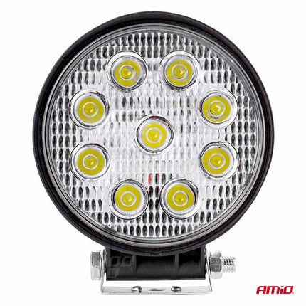 AMiO Krachtige Werklamp AWL06 9 LED FLOOD 9-36V Verstraler Spot Robuust Offroad - VCTparts.nl