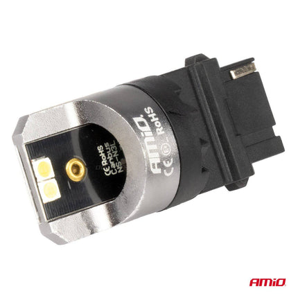 AMiO LED CANBUS PRO serie 3156 P27W 4x3030 SMD Wit 12/24V - VCTparts.nl