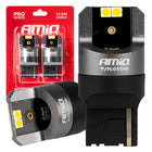 AMiO LED CANBUS PRO serie 7440 WY21W 4x3030 SMD Oranje 12/24V - VCTparts.nl