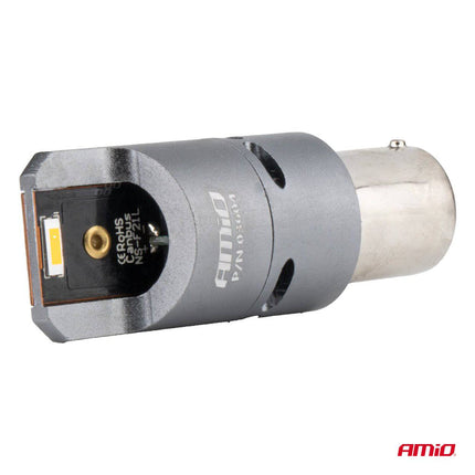 AMiO LED CANBUS PRO-serie BAU15S PY21W 2x1860 SMD Amber 12V 24V - VCTparts.nl
