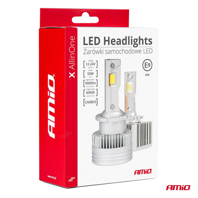 AMiO LED Koplampen X AllinOne-serie D1S D3S D8S canbus 6000K Dimlichten Wit - VCTparts.nl